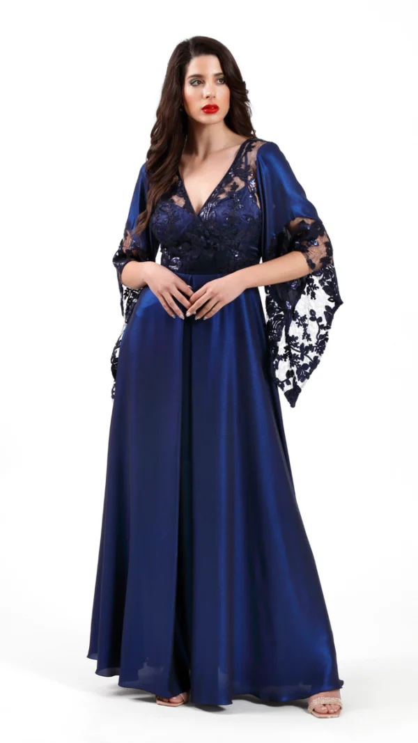 Cecilia Maxi Βραδίνο Φόρεμα Glamour sleeves