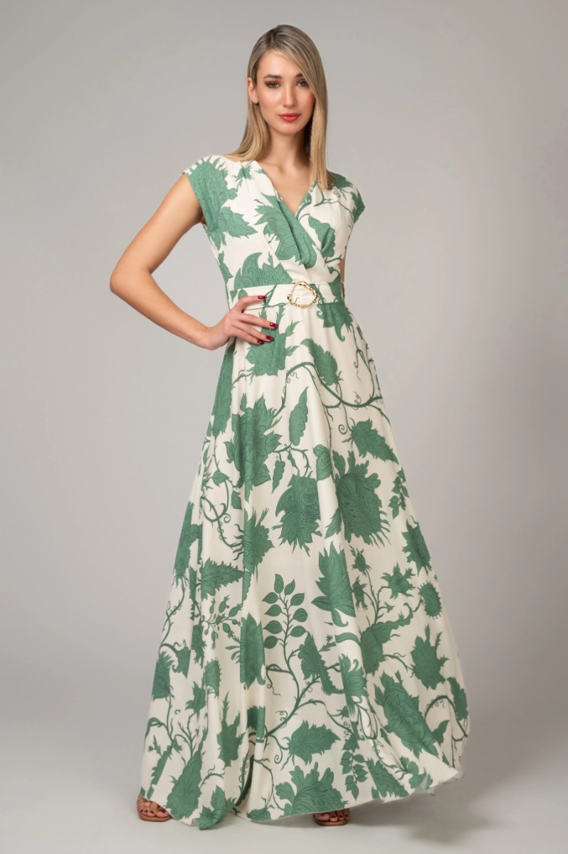Cecilia Floral Maxi Βραδινό φόρεμα φλοράλ