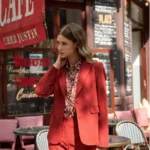 Κουστούμι κοτλέ μπορντώ με σακάκι σε μεσάτη γραμμή και ίσιο παντελόνι
